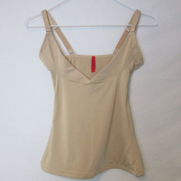 Spanx Slimplicity Open-Bust Boost Camisole Nude Beige Womens Medium - Picture 1 of 8